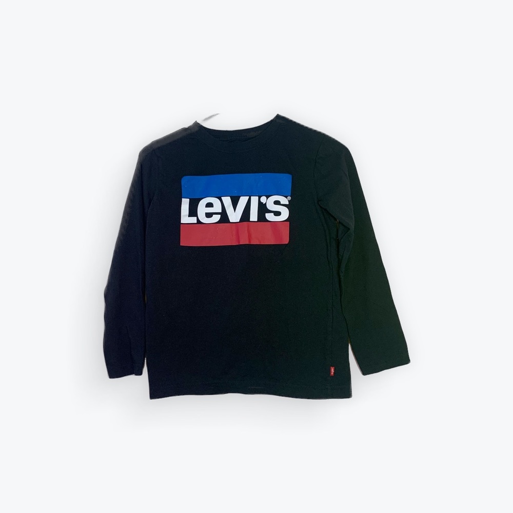 Levis Black Blue Red Long Sleeve T Shirt Classic